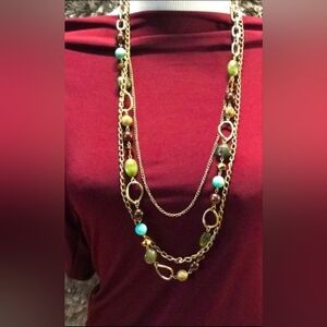 Copper like chain with stones
